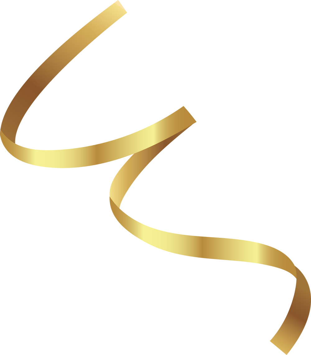 3D golden ribbon