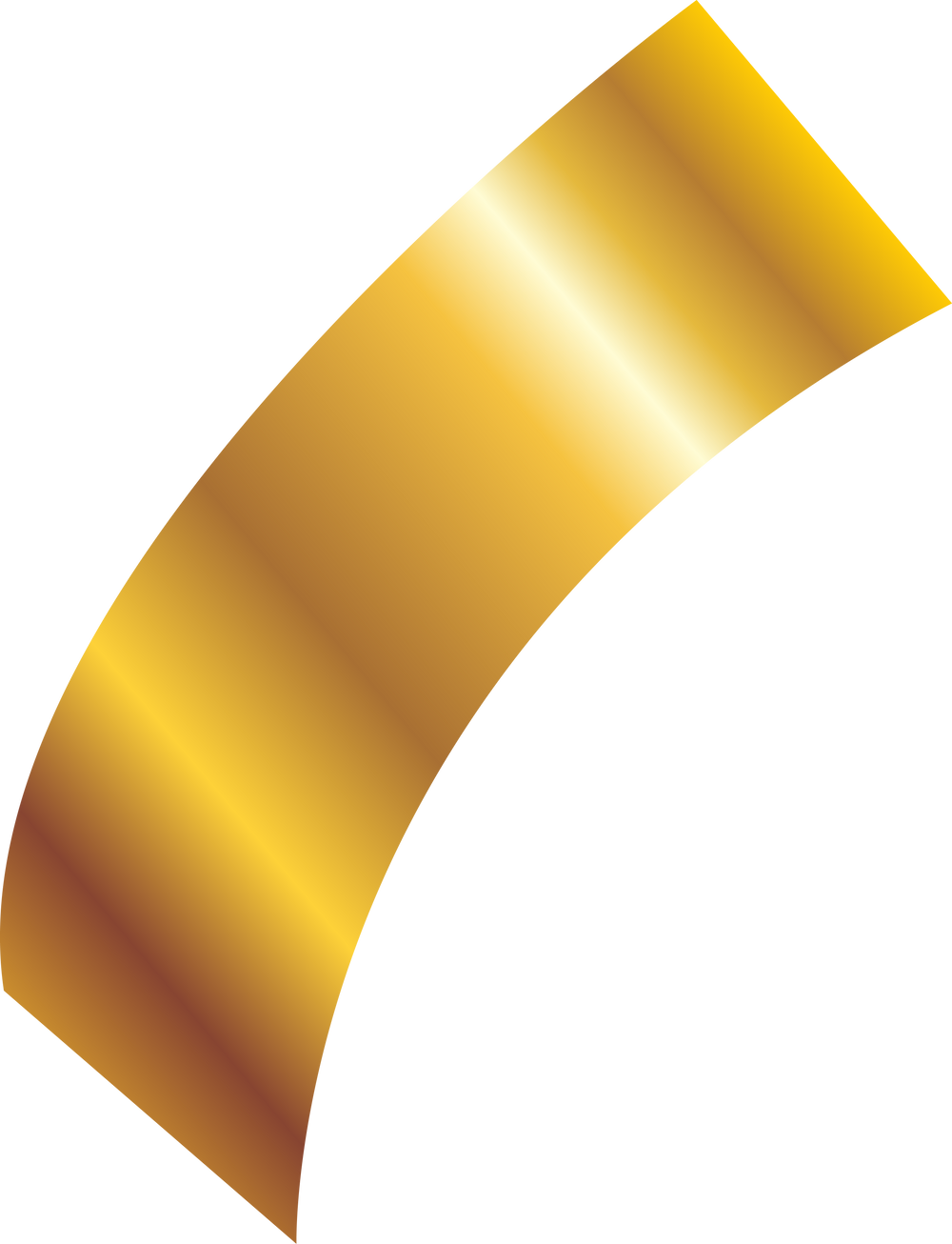 3D golden ribbon